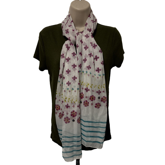 Cejon Womens 15X60" Sheer Fairy Grunge Bloomcore BOHO Scarf Pastel Spring Easter - Picture 4 of 7